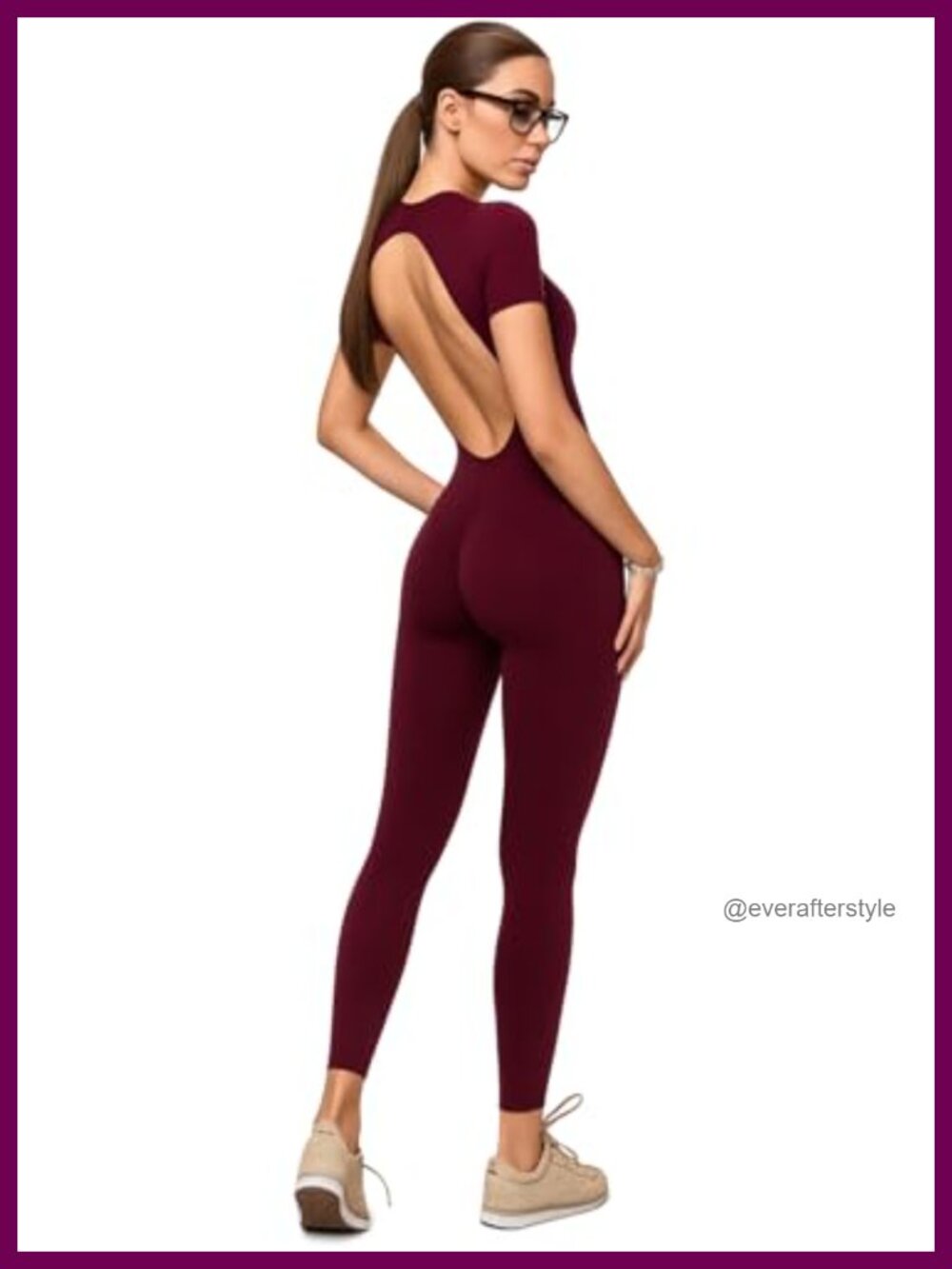 Open Back Short Sleeve Romper Bodysuit Compression Workout Yoga